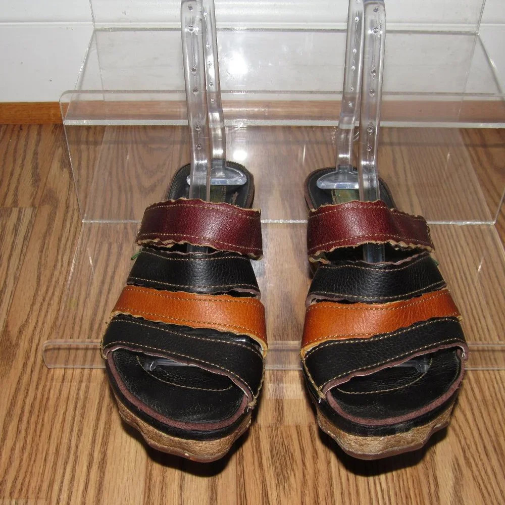 El Naturalista Wedge Slip-On Sandals Size 40/US 8 - Picture 4 of 7
